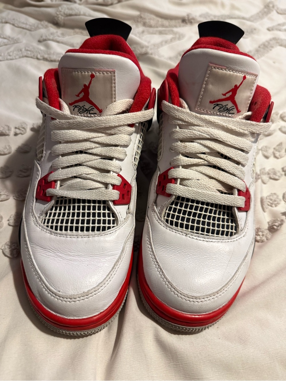 JORDAN -Jumpman White and Red Basketball Shoes